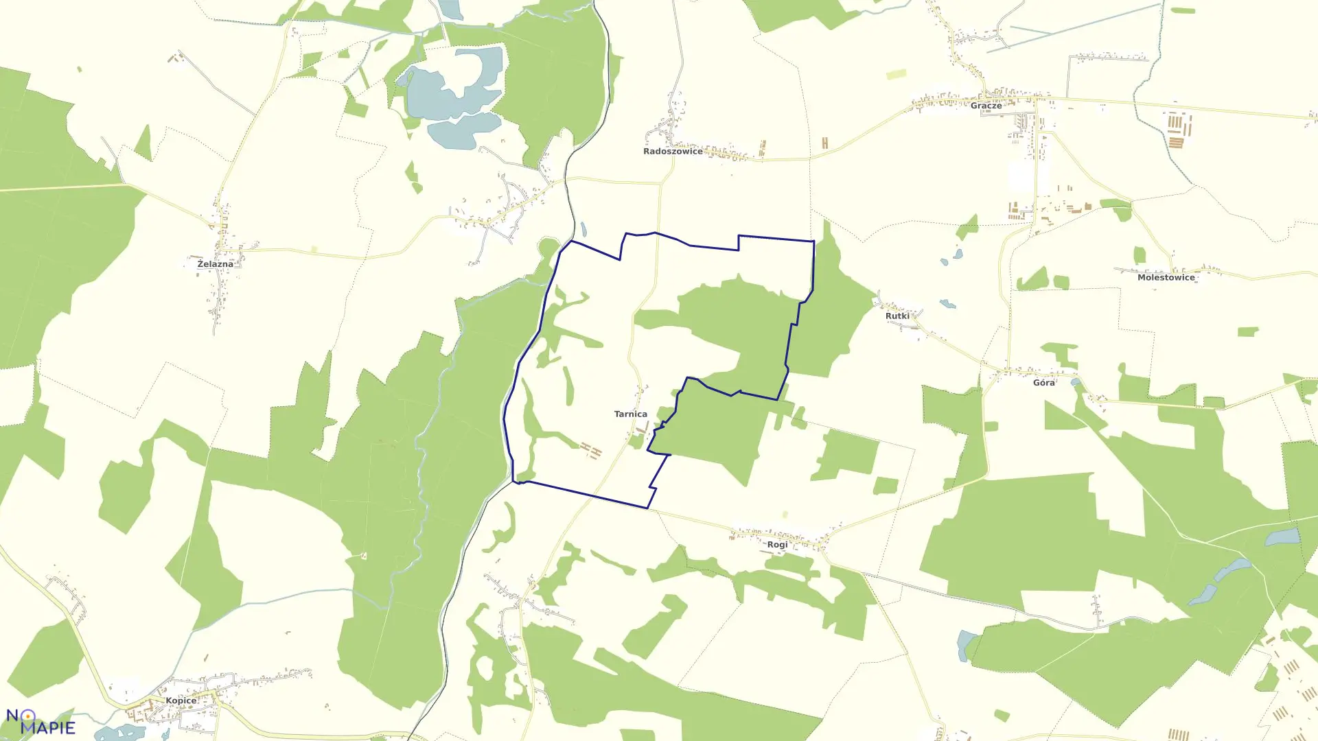 Mapa obrębu TARNICA w gminie Niemodlin